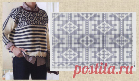 Занимательная геометрия в моделях жаккардового вязания - 20 впечатляющих примеров со схемами | МНЕ ИНТЕРЕСНО | Яндекс Дзен