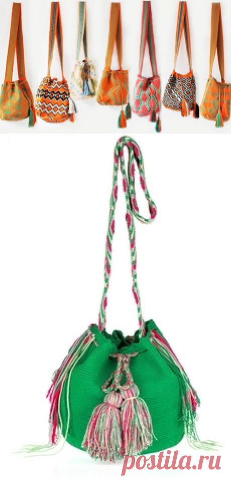 Mochila colombiana. gancio bag jacquard maglia