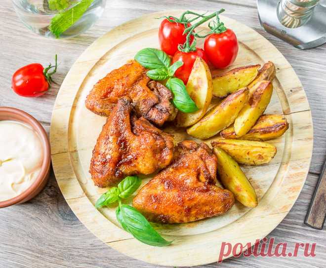 Куриные крылышки в ананасовой глазури