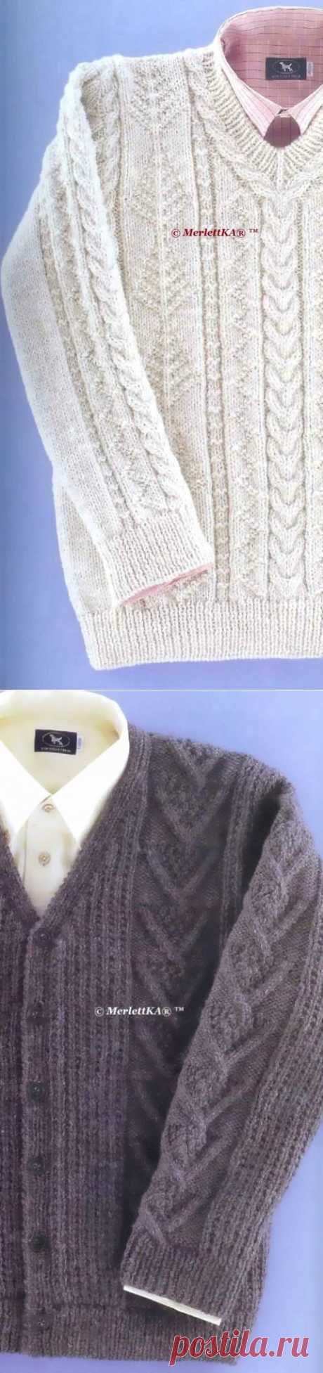 Вязание спицами - пуловер и кардиган &quot;dress code&quot; - офисный стиль