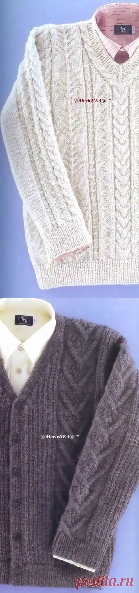 Вязание спицами - пуловер и кардиган "dress code" - офисный стиль