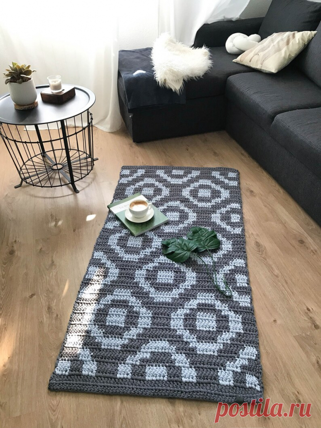 Wollteppich grau und blau Rechteckiger Teppich Geometrischer | Etsy