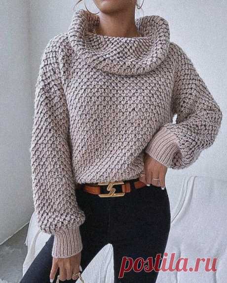 Эффектный и простой фактурный узор спицами. Два варианта вязания, два джемпера