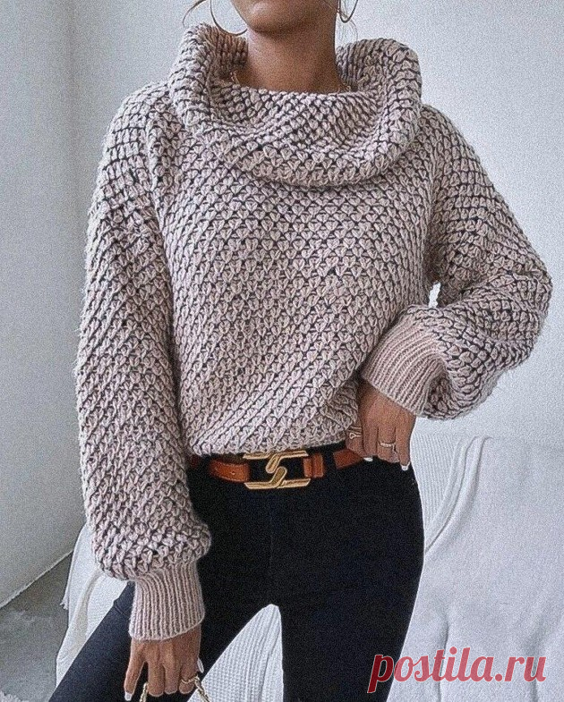 Эффектный и простой фактурный узор спицами. Два варианта вязания, два джемпера