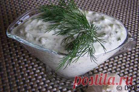 Огуречный соус со сливочным сыром и укропом | Мои любимые рецепты