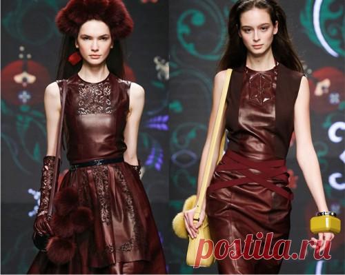 Модные кожаные платья 2016 года - FASHIONABLE.com.ua - Модный женский журнал