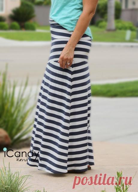 Выкройка оригинальной полосатой юбки (DIY) / Простые выкройки / ВТОРАЯ УЛИЦА