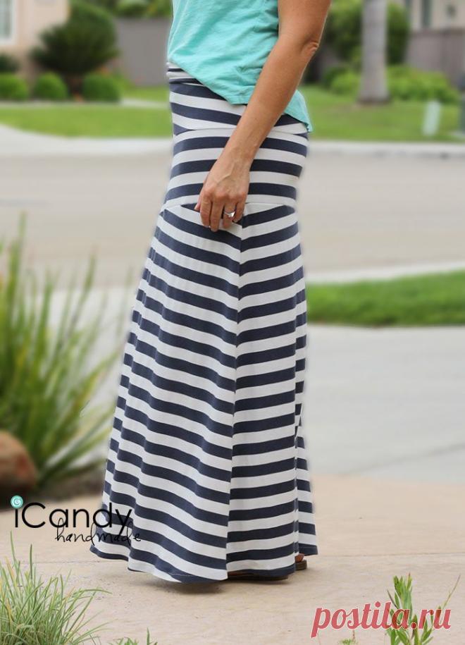 Выкройка оригинальной полосатой юбки (DIY) / Простые выкройки / ВТОРАЯ УЛИЦА