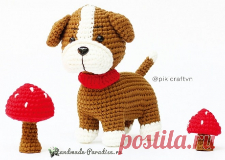 Собачка породы Бигль. Амигуруми