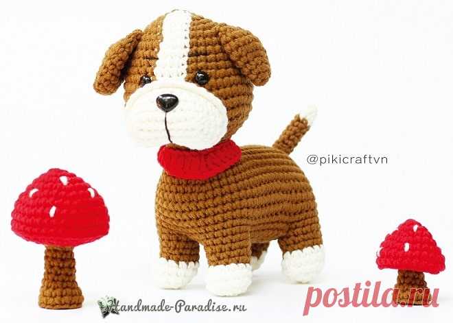 Собачка породы Бигль. Амигуруми
