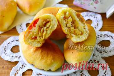 Постные пирожки с капустой в духовке, пошаговый рецепт с фото
