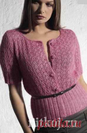 Ажурная кофточка спицами » Ниткой - вязаные вещи для вашего дома, вязание крючком, вязание спицами, схемы вязания