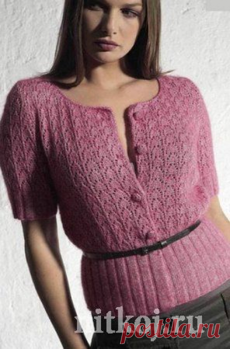 Ажурная кофточка спицами » Ниткой - вязаные вещи для вашего дома, вязание крючком, вязание спицами, схемы вязания