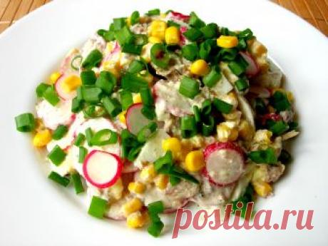 Салат без майонеза «ВЕСЕННЕЕ НАСТРОЕНИЕ». Яркий и Вкусный салатик за НЕСКОЛЬКО МИНУТ! Очень понравился рецепт этого салата. Салат получается ну просто оооооочень вкусным, имеет свежий вкус, очень ярко смотрится на столе. Подходит как для повседневного меню, так и для праздничного стола, более того, такой салат может стать и прекрасным ужином для всей семьи. Готовится очень просто и из самых обычных ингредиентов, не нужно быть гуру кулинарии, чтобы справится с ним, но вкус ...