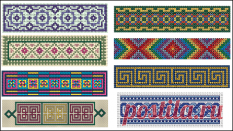 Бесплатные схемы для вышивки закладок для книг от Dunmani Designs