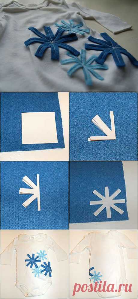 Make a Snowflake Onesie | Craft Snob