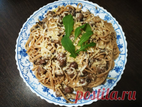Куриные сердечки на скорую руку в сливочном соусе и макаронами (муж съел 2 добавки и сказал, что вкуснее не ел) | Домсоветы | Яндекс Дзен