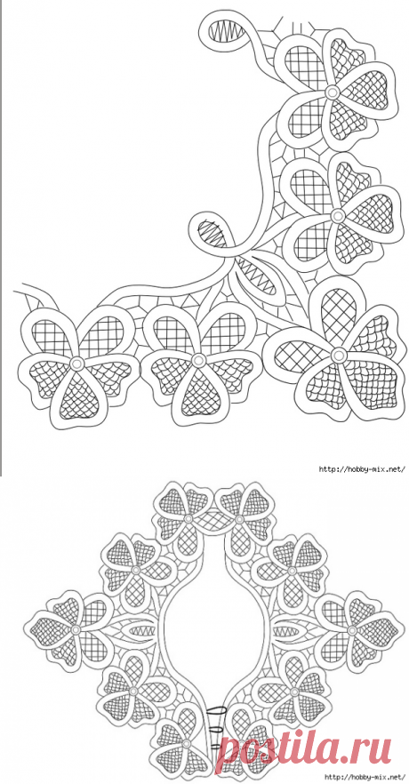 Шаблоны ришелье, румынского кружева и не только