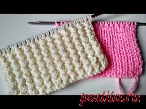 Резинка 1х1 спицами. Перекрученными петлями и классическим способом
