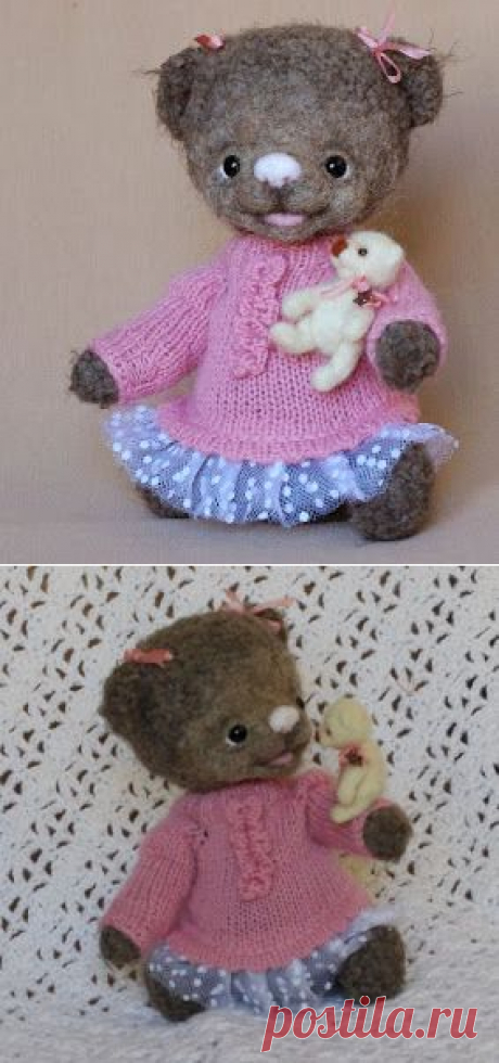 Вязаные Тедди Медведи: Триша и Ариша