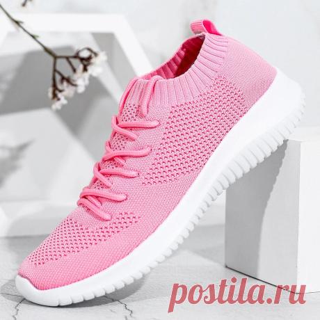 Women Lace Up Lightweight Comfortable Walking Shoes - US$35.99