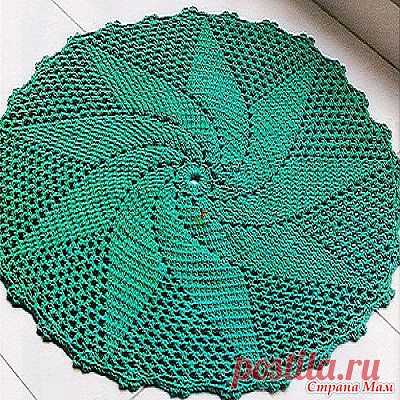 Коврик с узором "Солнце": Дневник группы "Все в ажуре... (вязание крючком)" - Страна Мам