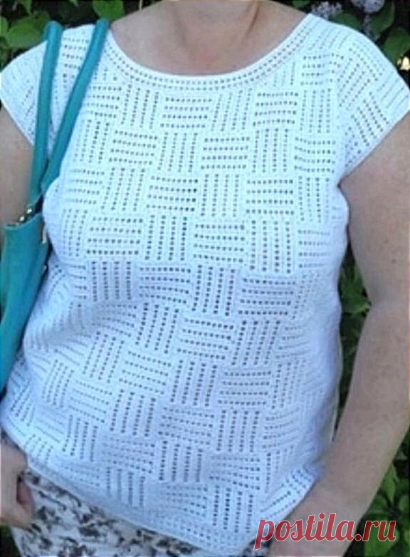 Вяжем футболку крючком как из магазина. С подробным описанием и схемами