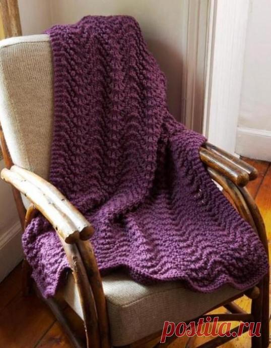 Милый плед спицами из категории Интересные идеи – Вязаные идеи, идеи для вязания