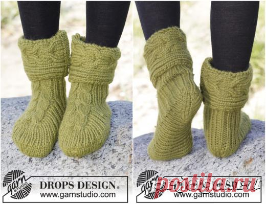 Домашние сапожки спицами «Лесные шаги»