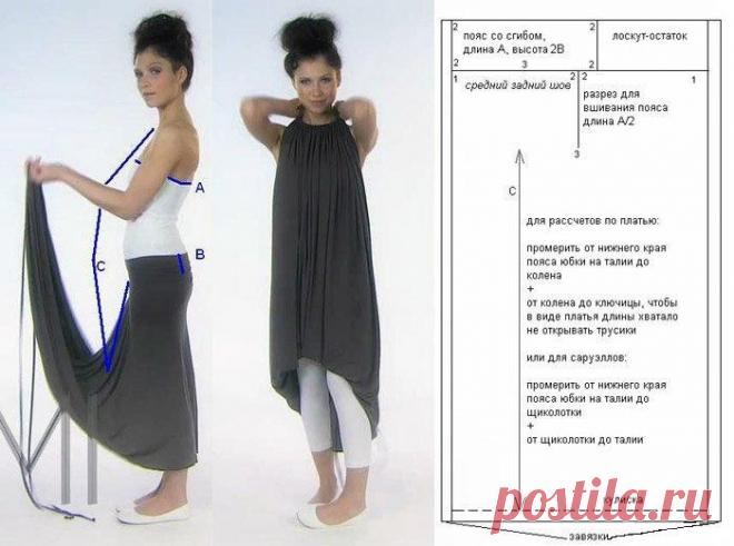 EMAMI. Как сшить платье-трансформер. Обалденное видео о кардигане-трансформере.