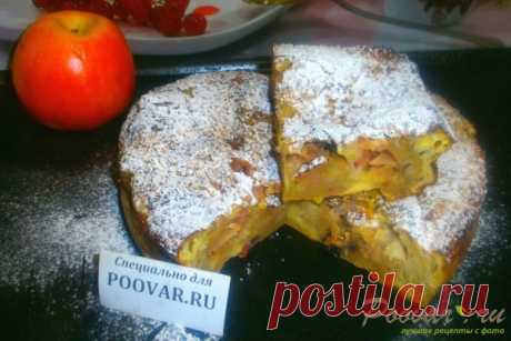 Пирог с яблоками и зефиром