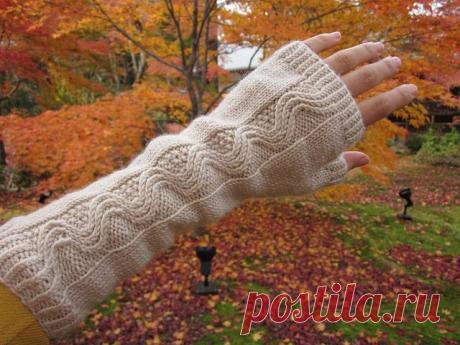 Митенки спицами "Nalu" | Мои Петельки