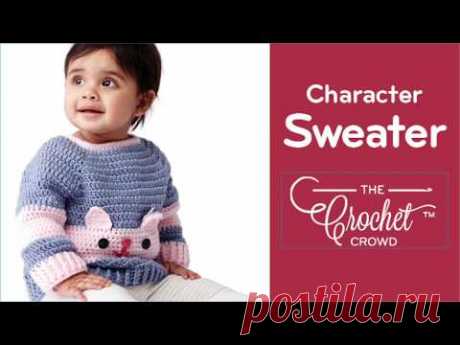 How to Crochet A Kitty Sweater: 6, 12, 18 & 24 months