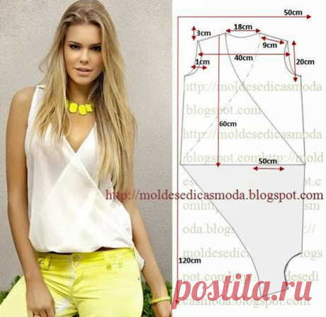 блузки moldesedicasmoda.blogspot.com.