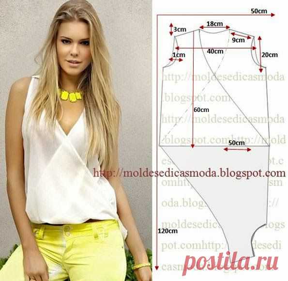 блузки moldesedicasmoda.blogspot.com.