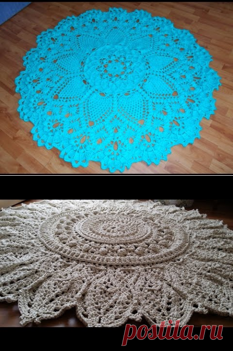 Часть 1 ВЯЗАНЫЙ КОВЕР 1-6 ряд МК мастер класс CROCHET RUG niniting karpet - YouTube