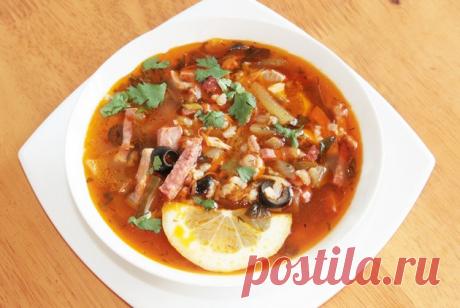 Солянка с курицей