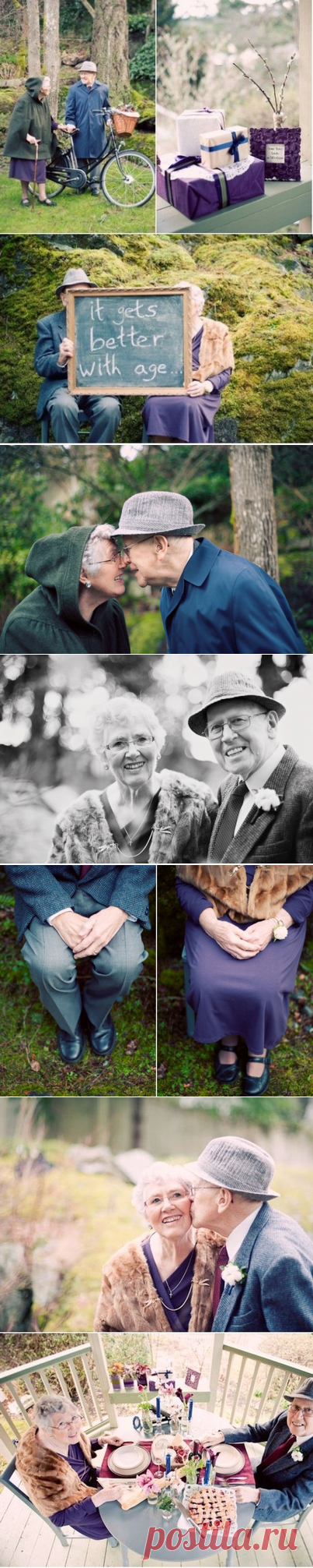 Фотосессия в честь 55-ой годовщины свадьбы. 

#Годовщина_свадьбы_ProWedding 

Влюбленные утверждают, что с годами их совместная жизнь становится только лучше, и мне легко им поверить - какая нежность между ними, как горят их глаза! Очень хочется, чтобы они были счастливы как можно дольше и обязательно вместе