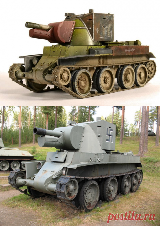 БТ-42 — финский штурмовой танк. Не лучшая модификация БТ-7