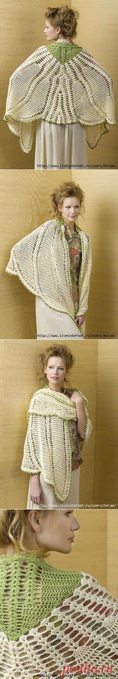 Шаль крючком Veranda Shawl!