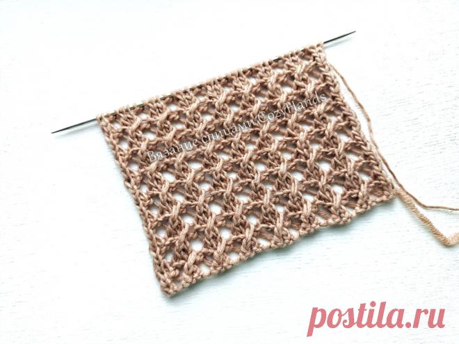 Замысловатый ажурный спицами для вязания жилеток, джемперов | Вязание спицами CozyHands | Дзен