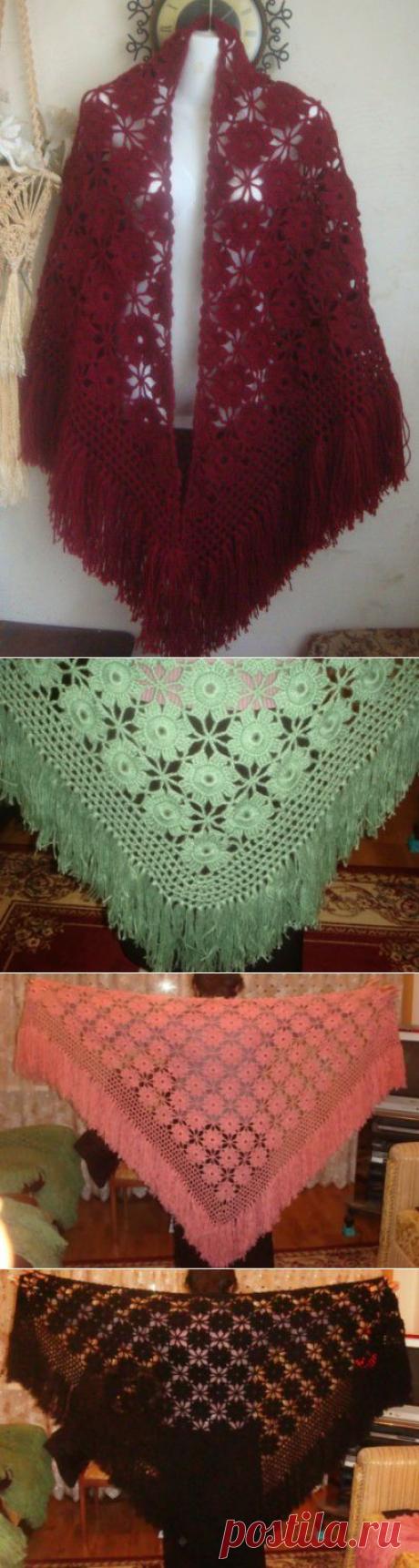 КРАСИВЫЙ И ОЧЕНЬ ПРОСТОЙ МОТИВ ДЛЯ ШАЛИ | Вязание крючком и спицами