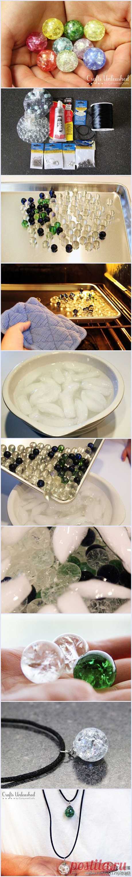 Learn to Make Cracked Marble Necklaces