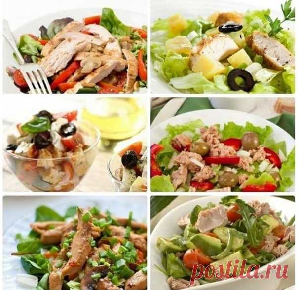 Подборка фитнес салатов.
Правильное питание - это вкусно!

1. Вареное куриное филе + огурец + пекинская капуста + сыр + оливковое масло

Показать полностью…