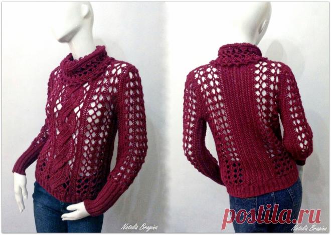 Ярмарка Мастеров — кладезь идей: ажурные джемперы, свитеры и кардиганы, связанные спицами и крючком | Paradosik_Handmade | Яндекс Дзен