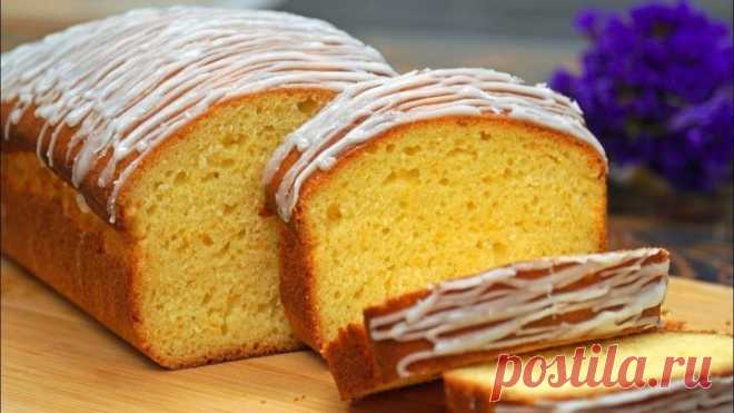 Без масла! Очень мягкий и пышный кекс к чаю за 5 мин