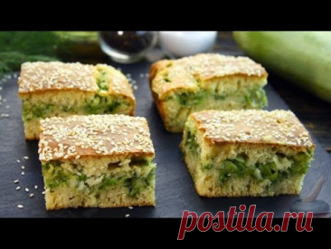 Лёгкий и с ароматной начинкой. ЗАЛИВНОЙ ПИРОГ С КАБАЧКАМИ