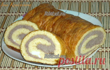 Яично-мясной рулет | Интересные рецепты