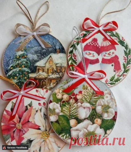 Медальоны для украшения дома к Новому году ручной работы купить в Минске и Беларуси, цены на HandMade