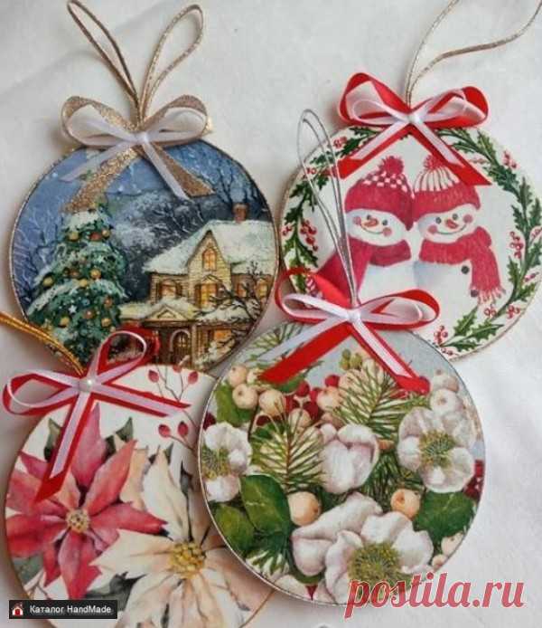 Медальоны для украшения дома к Новому году ручной работы купить в Минске и Беларуси, цены на HandMade